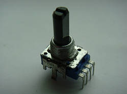 Потенціометр ALPS DCS1062 B10K (103b) 18мм noMID для пультів