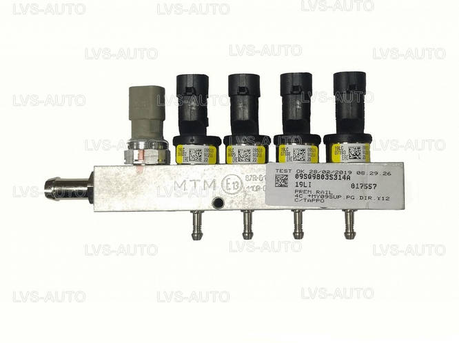 Купить Форсунки в рампе BRC 4 цилиндра c датчиком sensata и форсунками ...