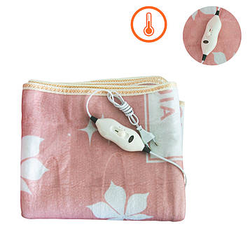 Електричне простирадло з підігрівом Electric Blanket 50W, 145×64 см, односпальне — "Рожевий Лист" (NS)