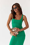 Літнє обтисле трикотажне плаття міні D-K — зелений колір, M (є розміри), фото 6