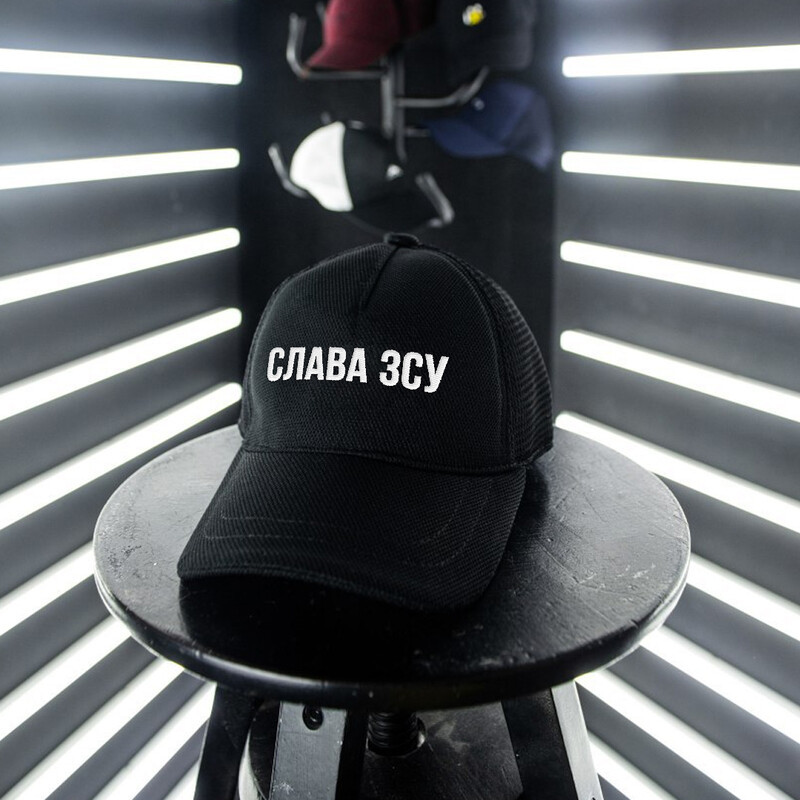 Бейсболка Pobedov Cap Mesh "Слава ЗСУ" чорна (сітка)