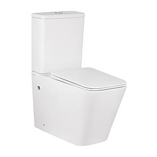 Унітаз-компакт Qtap Tern безобідковий із сидінням Soft-close QT17222093ARW білий