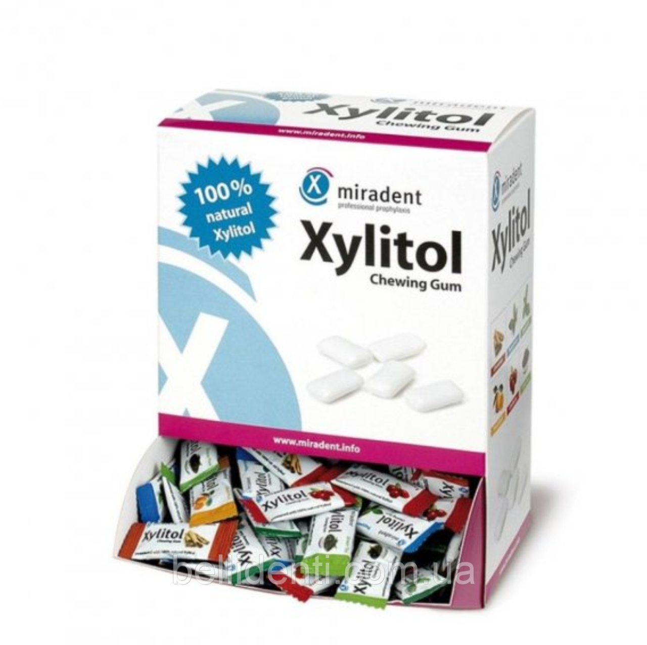 Жевательная Резинка с Ксилитом Miradent Xylitol (ассорти 2шт в Уп.) 400 ...