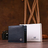 Чоловічий гаманець ST Leather 18303 (ST159) шкіряний Синій, фото 8