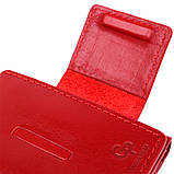 Суворе жіноче портмоне з гладкої шкіри GRANDE PELLE 11153 Червоне, фото 5