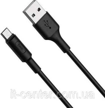 Кабель Hoco X25 Soarer AM / Micro USB 1m Black (X25 Micro Black), фото 2