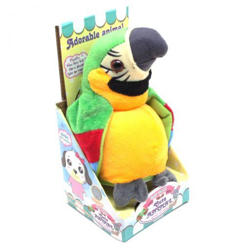 Мягкая игрушка-повторюшка "Попугай" (зеленый) - фото 1 - id-p1664650273
