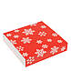 Коробка 180х180х35 (на 16 цукерок) "Сніжинка", червона, фото 2