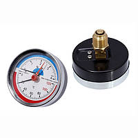 Термоманометр для котла SD Plus SD1734B 0-4Bar T=0-120°C 1/2" торцевой
