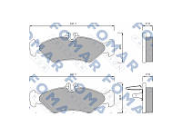 Колодки тормозные дисковые задние 627481 VW LT28-55 96-06; MERCEDES-BENZ Sprinter 901-905 95-06