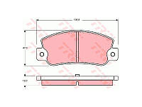 Колодки тормозные дисковые задние GDB360 FIAT Croma 86-96; LANCIA Thema 84-94