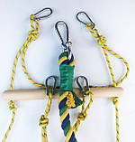 Дитячий навісний набір 2,5метра для дитячого майданчика (кільця,канат, сходи) DNN-3K-2,5М, фото 3