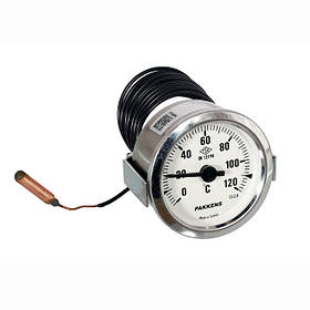 Термометр для котла Pakkens T=0-120°C D=60 капілярний L=2000