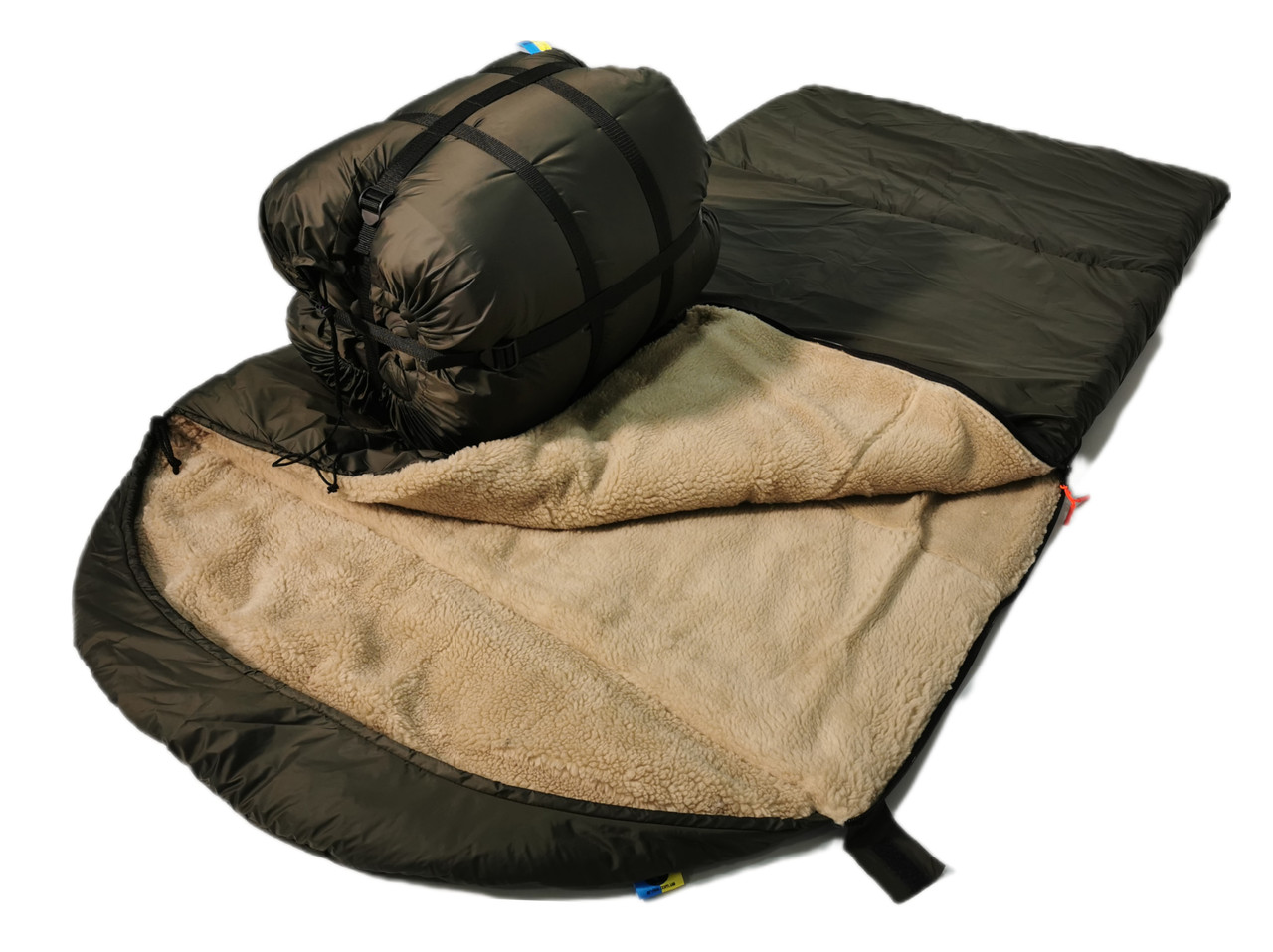 Тактичний спальний мішок на екомеху (до -25) спальнік туристичний для походу, для холодної погоди!