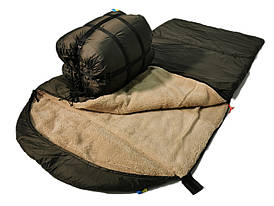 Тактичний спальний мішок на екомеху (до -25) спальнік туристичний для походу, для холодної погоди!