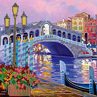 Схема для вишивання бісером на художньому полотні: Вогні Венеції