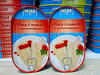 Филе макрели в томатном соусе Nixe Filety z makreli, 170 g, Польша