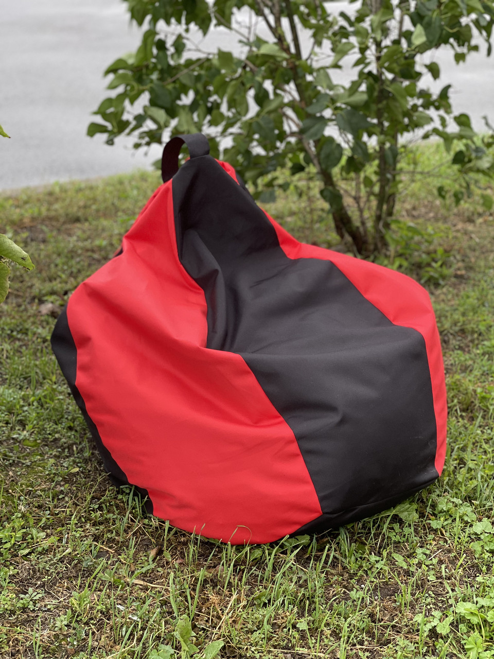 Безкаркасне Крісло-мішок  VS Thermal Eco Bag червоно-чорного кольору