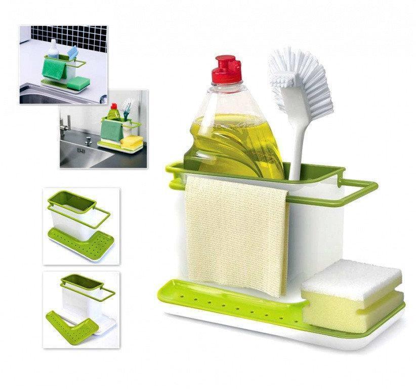Органайзер на раковину Daily use 3в1 Зелений