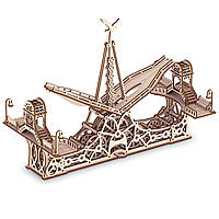 Конструктор, 3d пазл, механічний з дерева, навчальна, розвиваюча іграшка, гра, Пішохідний міст