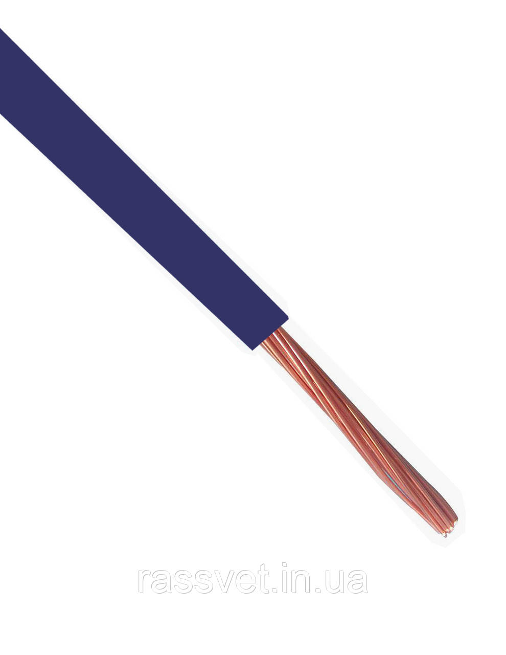 Провод мідний одинарний гнучкий ПВ-3 6,0 ЗЗЦМ синій