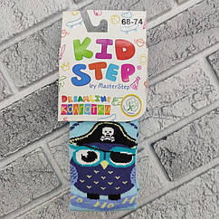 Колготки дитячі KID STEP cotton Україна р68-74 світло-блакитні з малюнком