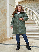 Демисезонная женская стеганная куртка размер: 50-52, 54-56, 58-60