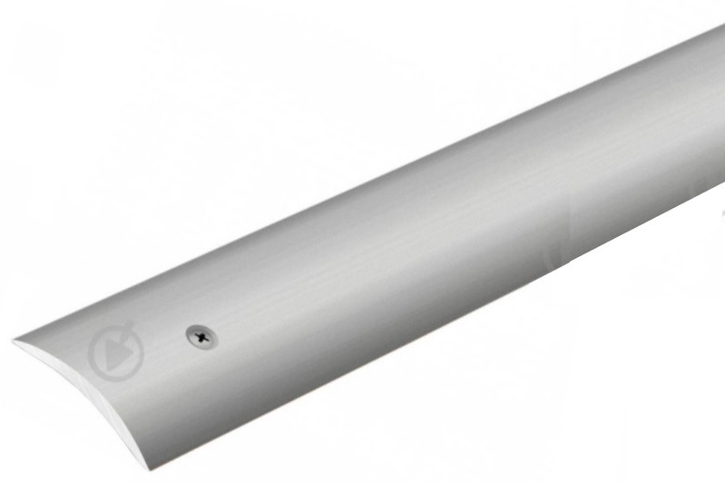 Притискна планка алюмінієва стикоперекриваюча підлогова шириною 28 мм, довжина 90 см Срібло