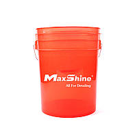 Ведро для детейлинга 20 л. - MaxShine Detailing Bucket Transparent красный (MSB002-R)