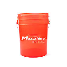 Відро для детейлінгу 20 л. - MaxShine Detailing Bucket Transparent червоний (MSB002-R)