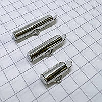 Затискач (застібка) для стрічок, браслетів Silver (розмір на вибір) 1 шт
