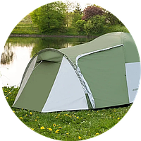 Намет садовий Monsun Acamper 3місний зелений для дачі, відпочинку, туристичний, павільйон-скриня