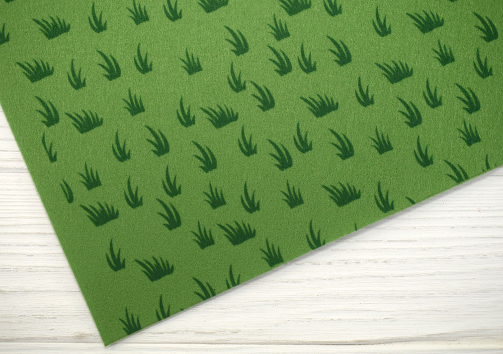 Фетр с рисунком "Текстуры природы" - №18 Трава 2 (Корейский мягкий 1,2 мм), фото 1