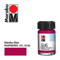 Фарба вітражна на водній основі холодної фіксації, Малинова, 15мл, Glas, Marabu, 130639131