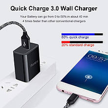 Quick Charge 3.0 USB настінний зарядний пристрій 18W 3A Блок швидкого заряджання для Samsung