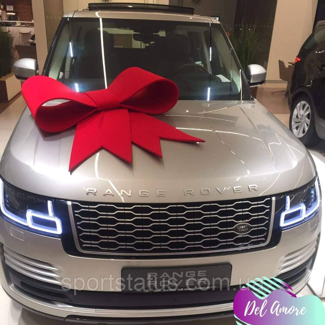 Бант на машину "ПРЕМІУМ" укріплений червоний