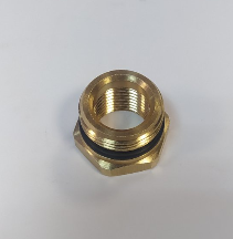 Перехідник латунь М22/М16x1.5 з ущільненням