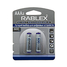 Акумулятори Rablex HR03/AAA 1.2V 600mAh NI-MH (2шт на блістері)