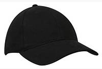 Кепка с металлической застежкой PREMIUM BRUSHED COTTON CAP. Чорный