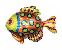 Фольгированный Шар-Фигура "Рыбка Цветная" 70*89см