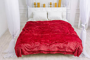 Флісовий плед 1005 Damask Red Mirson 180х200 см