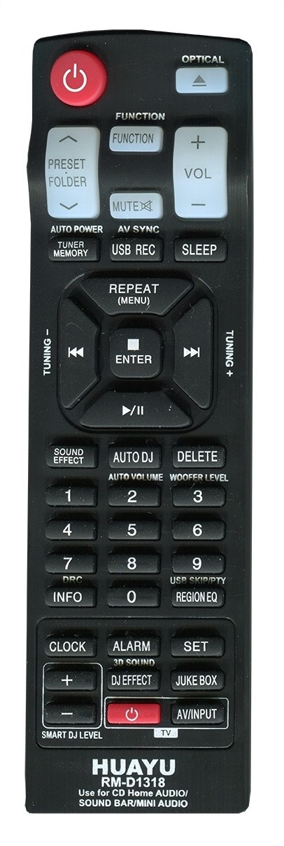 Купить Пульт для музыкальных центров и аудио техники HUAYU LG RM-D1318 ...