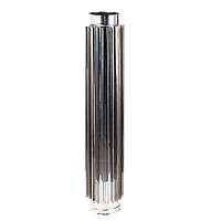 Труба-радіатор димохідна 1м нерж. ø120мм  0.8мм