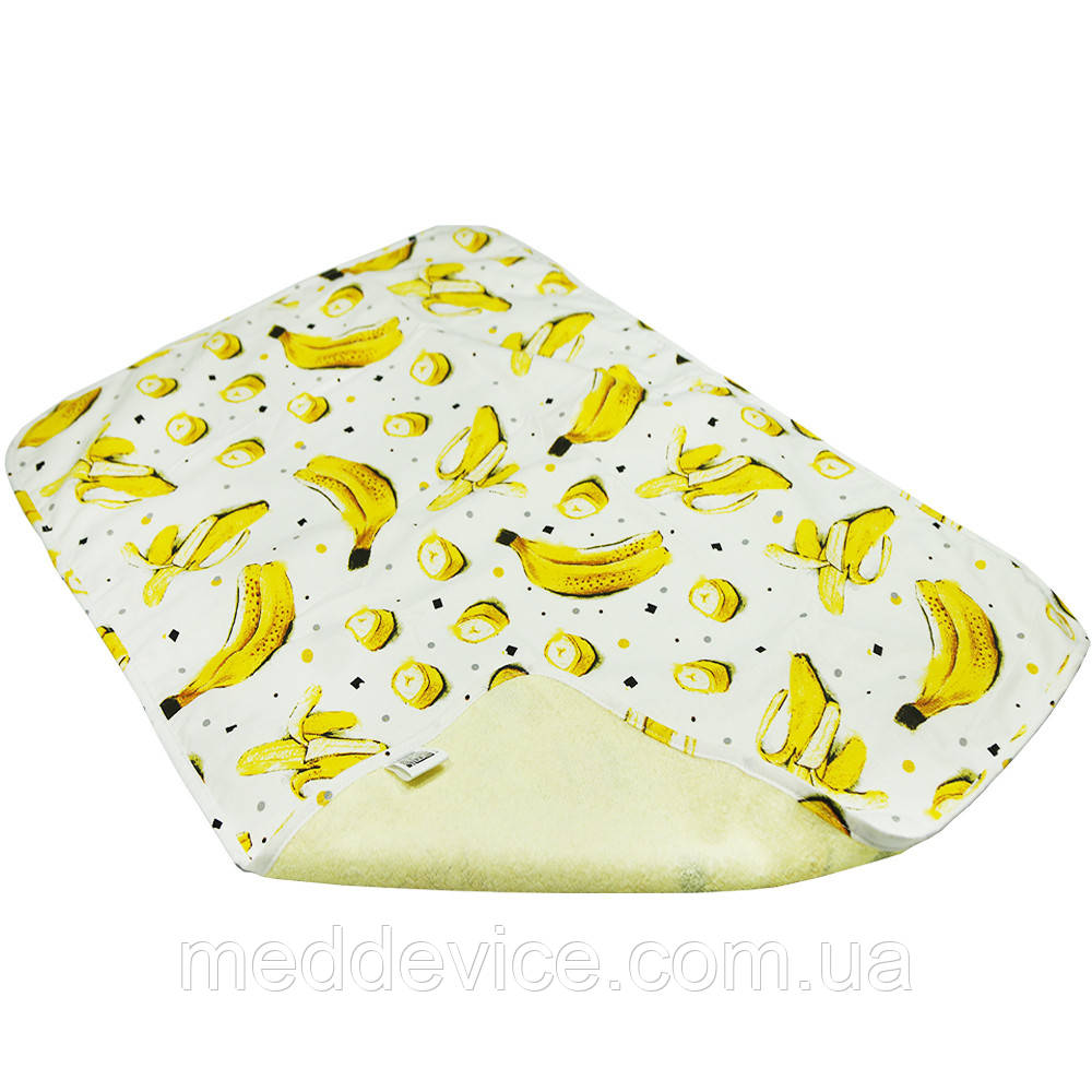 Пеленка непромокаемая ЭКО ПУПС Eco Cotton, р.50х70см (желтые бананы) НОВИНКА! - фото 1 - id-p1664774457