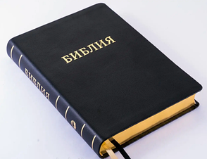 Рос. Біблія великого формату (натуральна шкіра, чорна, золото, без вказівників, без замка, 18х25), фото 3