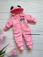 Дитячий демісезонний комбінезон Міккі 74 80 розмір - осінньо-весняний комбінезон для діток від народження, фото 5