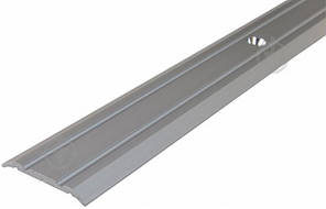 Алюмінієва планка для підлогових покриттів шириною 25 мм, Срібло довжина 90 см