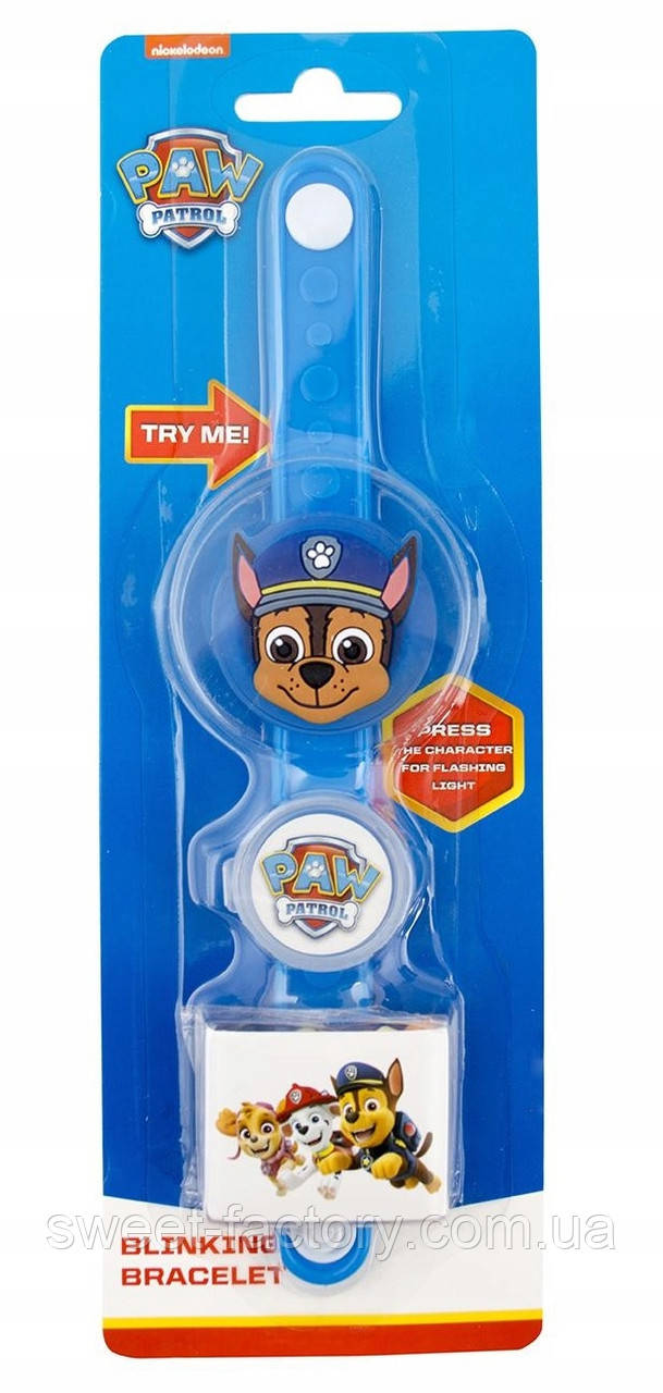 Браслет Nickelodeon Paw Patrol Blinking Bracelet Гончик 10g, фото 1