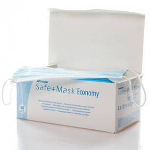 Процедурні маски з петлями для вух SAFE+MASK Economy (рожевий, зелений, блакитний, лавандовий, жовтий), фото 1