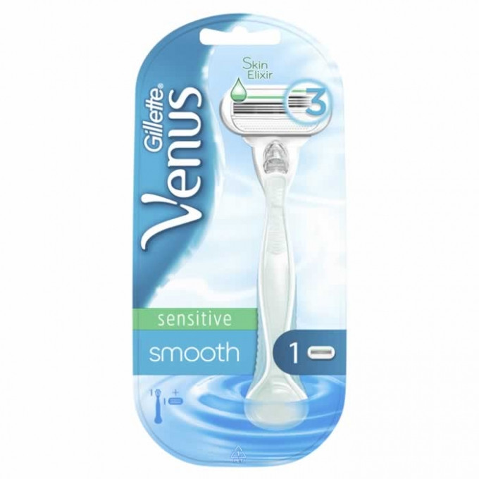 Жіночий бритвений станок Gillette Venus Smooth Sensitive з 1 змінною касетою 02001